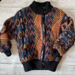 Vintage Aztec Navajo Native Puffer Coat Southwest